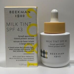 Beekman 1802 Milk Tint SPF 43 Broad Spectrum Tinted Primer Serum- 1 oz NEW
